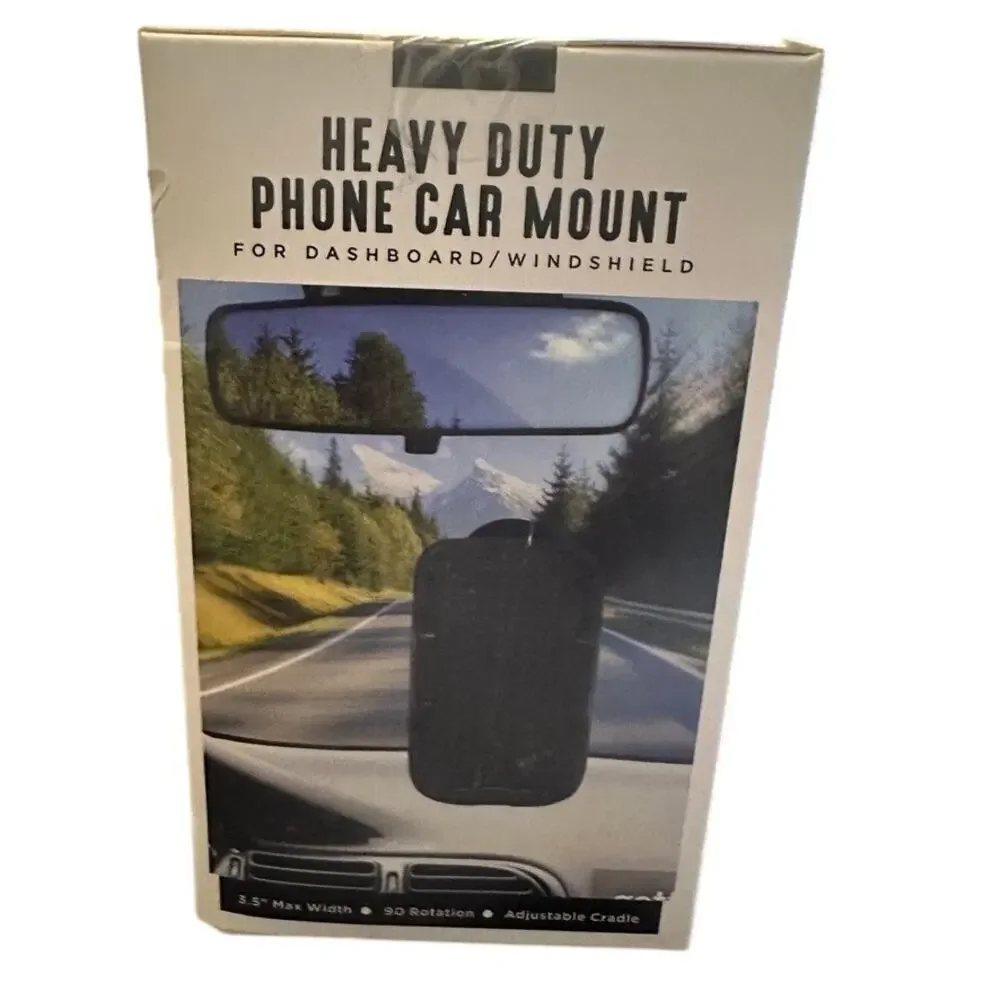 Hype Unisex Heavy Duty Phone Car Mount OS Black Dashboard Windshield Adjustable